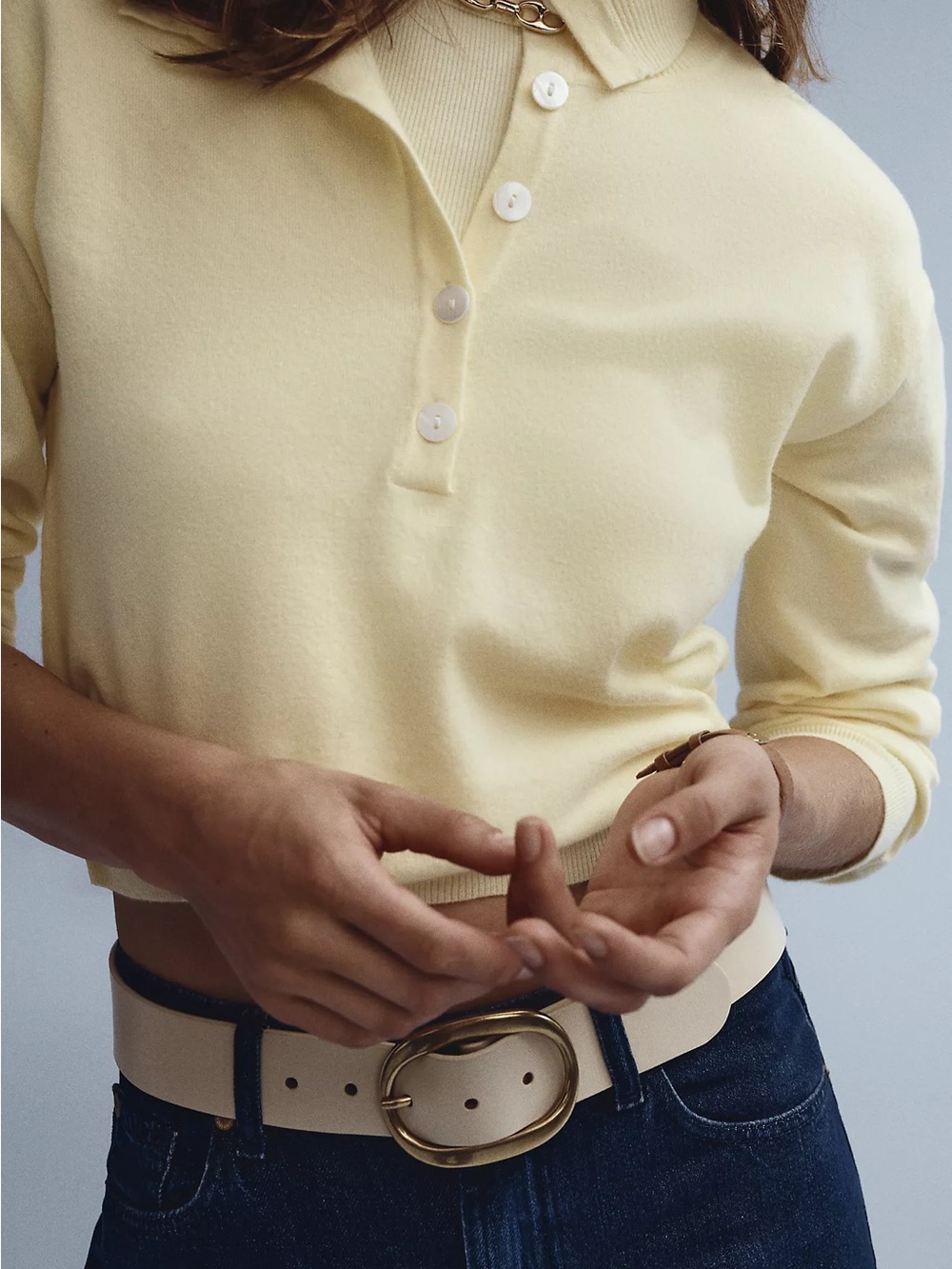 Anthropologie Oval Buckle Belt